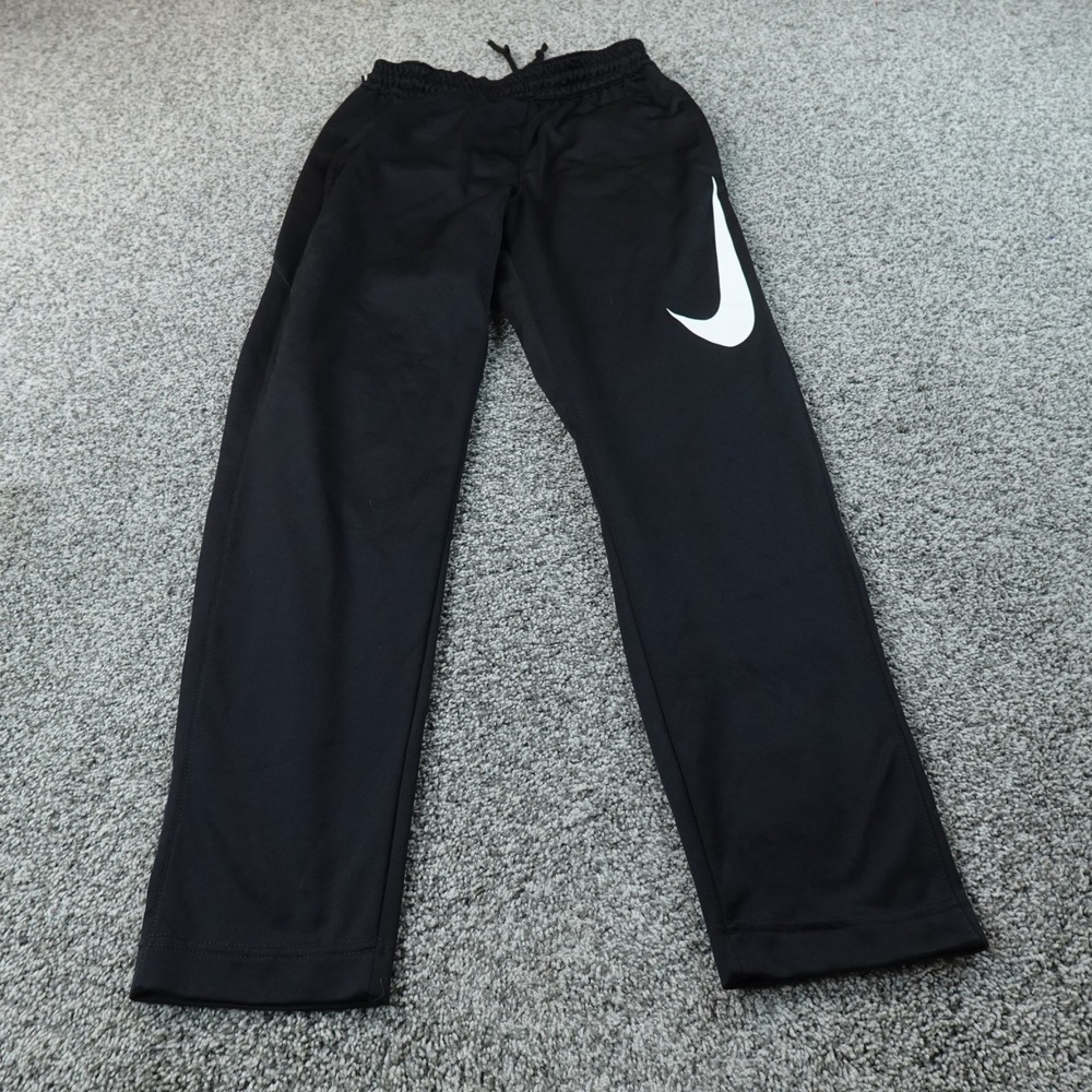 Nike Sweatpants Mens S Black Dri Fit Drawstring Jogger Pants Swoosh‎ Workout Gym